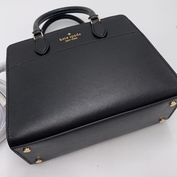 KATE SPADE Madison Saffiano Leather Small Satchel BLACK COLOR - Picture 14 of 14
